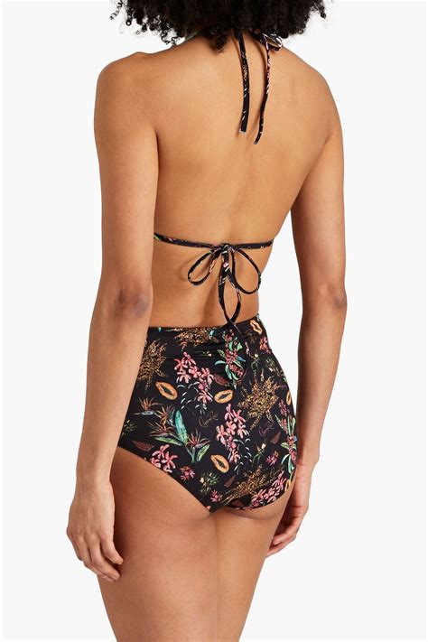 CHARO RUIZ IBIZA Printed Triangle Bikini Top THE OUTNET