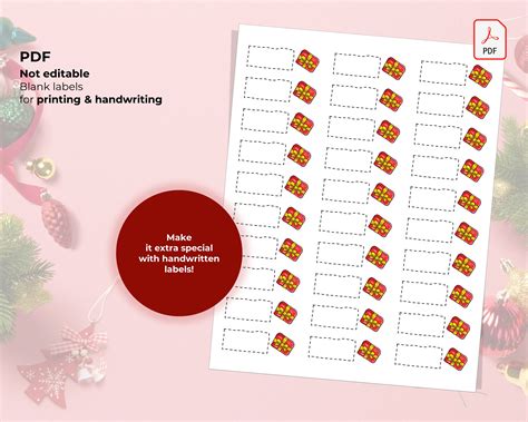 Editable Printable Christmas T Labels 30page Ms Word Template And