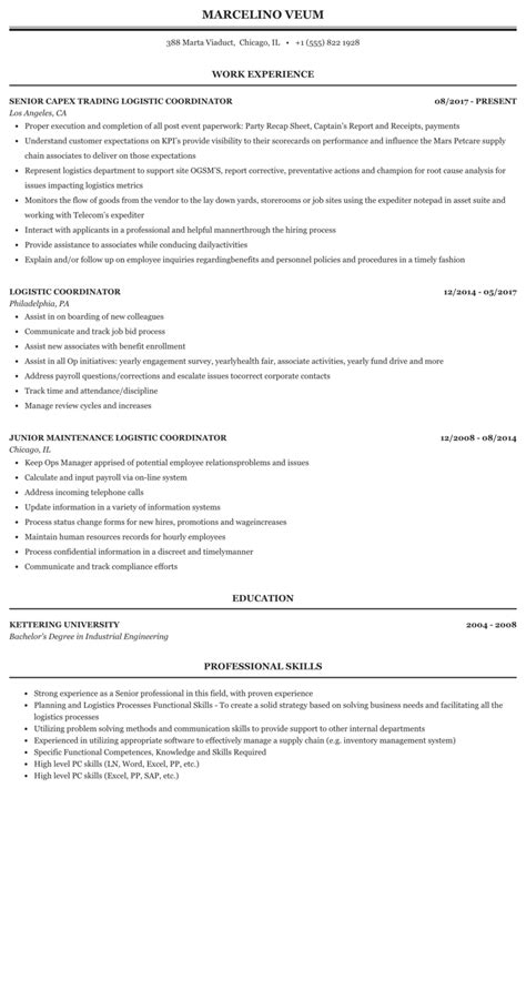 Roles And Responsibilities Of Logistics Coordinator