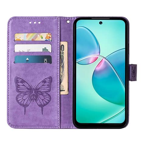 For Infinix Hot Play Hot Play NFC X C Embossed Butterfly Flip Leather Phone Case