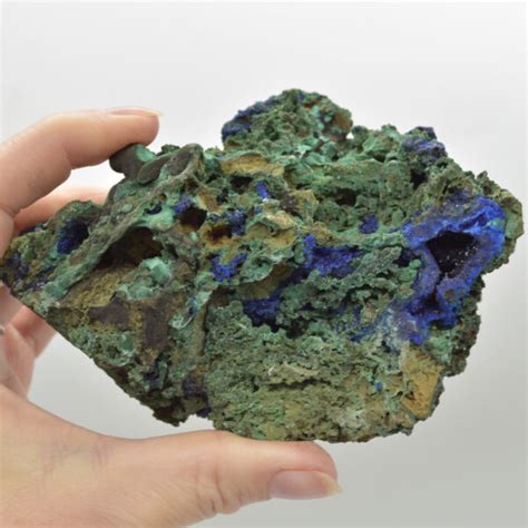 Raw Azurite Crystal Free Standing Freeform Free Form 377 Grams 03