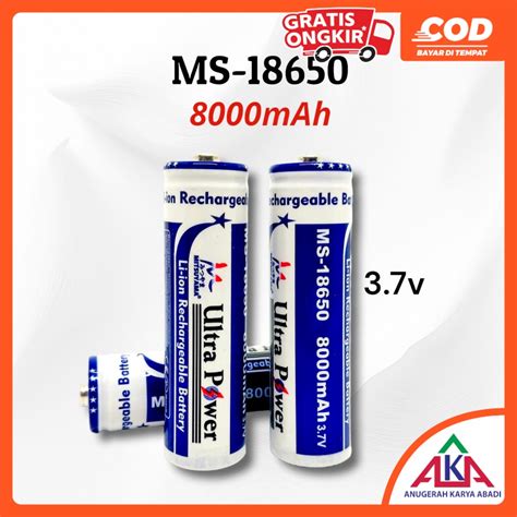 Jual Baterai Cas 18650 MITSUYAMA MS 18650 8000 MAh Rechargeable Battery