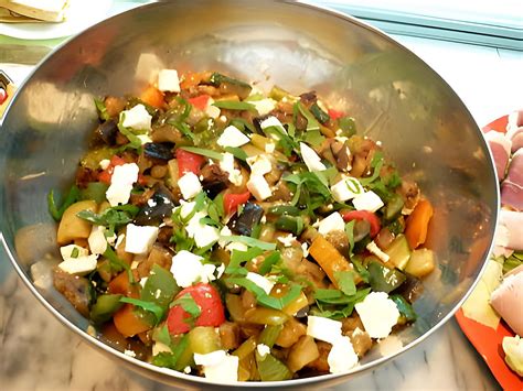 Recette de Légumes grillés feta menthe