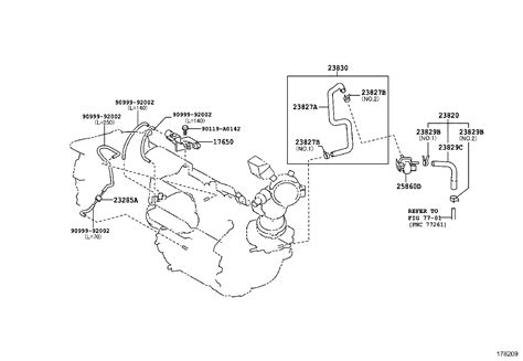 TOYOTA HIGHLANDER KLUGERASU50L ARTNKX TOOL ENGINE FUEL VACUUM