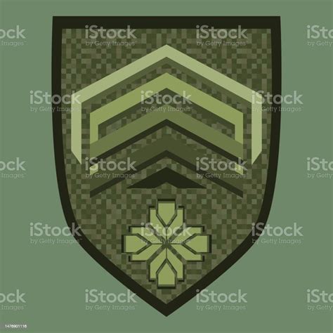 Green Military Ranks Shoulder Badge Army Soldier Chevron Uniform Sign ...