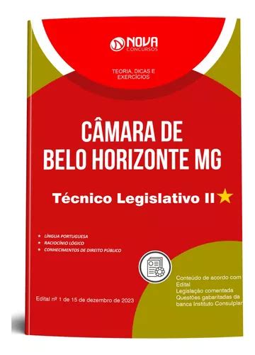 Apostila Completa Técnico Legislativo Ii Câmara De Belo Horizonte Mg