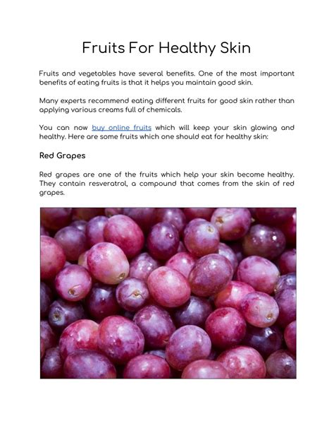 Fruits For Healthy Skin by Fruitizm - Issuu