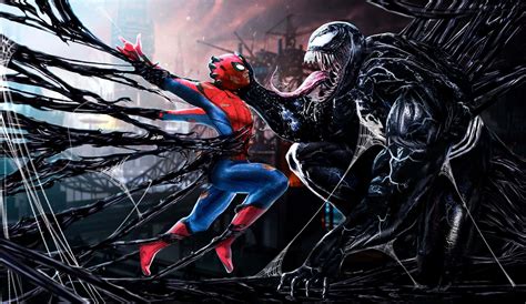 Download Venom Spider Man Web Wallpaper | Wallpapers.com