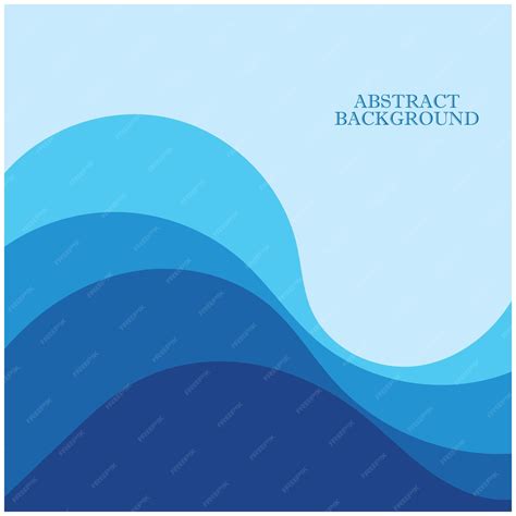 Premium Vector Blue Wave Vector Abstract Background Flat Design Stock