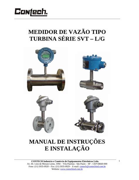 Pdf Medidor De Vaz O Tipo Turbina S Rie Svt L G Pdf Fileos