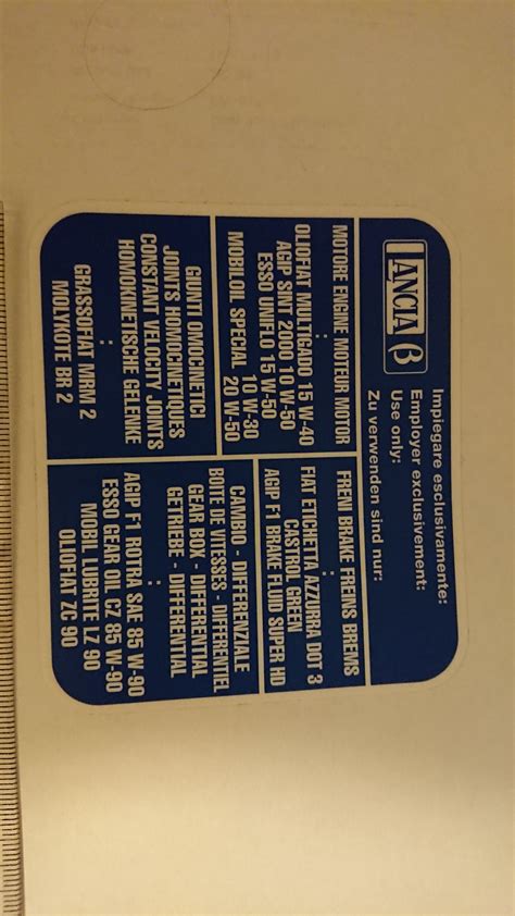 Engine Oil Sticker