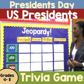 Presidents Day Activities Trivia Jeopardy Game By Teaching Terakoya