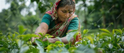 Premium Photo The Tea Pluckers Of Assam Women From A Unique Tribe Harvesting Tea Leaves In Jorhat