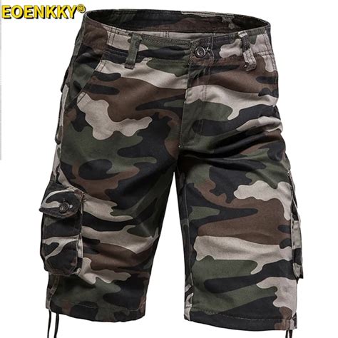 Solomon Short cargo d été pour homme camouflage décontracté en coton