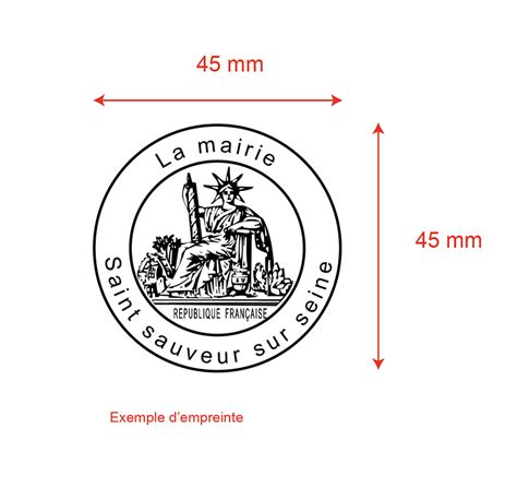 Tampon Rond personnalisé Trodat 46045 Diamètre 45 mm