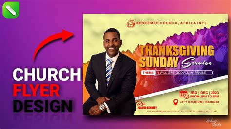 How To Design Church Flyer Coreldraw Youtube