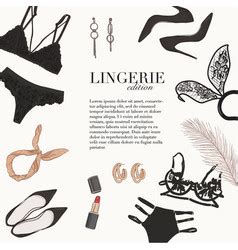 Collection Of Lingerie Panty And Bra Set Vector Image