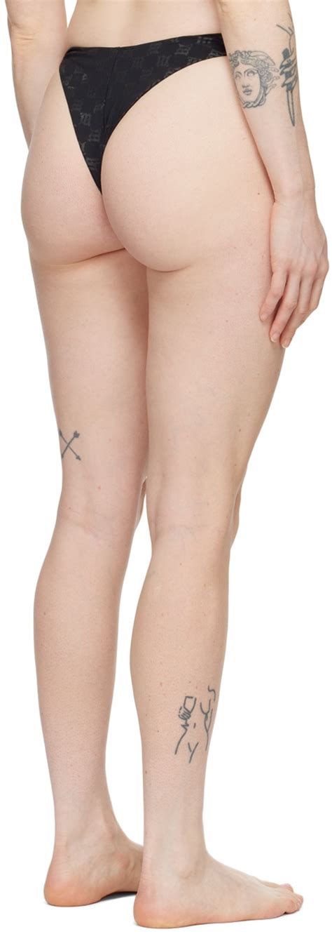 Misbhv Black Monogram Bikini Bottom Misbhv