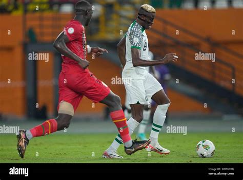 January 22 2024: Victor James Osimhen (Nigeria) controls the ball ...