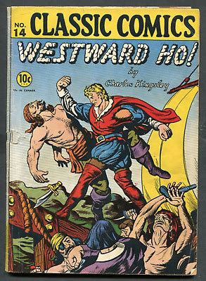 Classic Comics Illustrated 14 WESTWARD HO Kingsley 1st Ed HRN 13