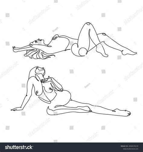 Sketch Nude Woman Lying Naked Woman Stock Vector Royalty Free 2056574174 Shutterstock