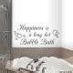 Happiness Is A Long Hot Bubble Bath Wall Quote Decal Wallums