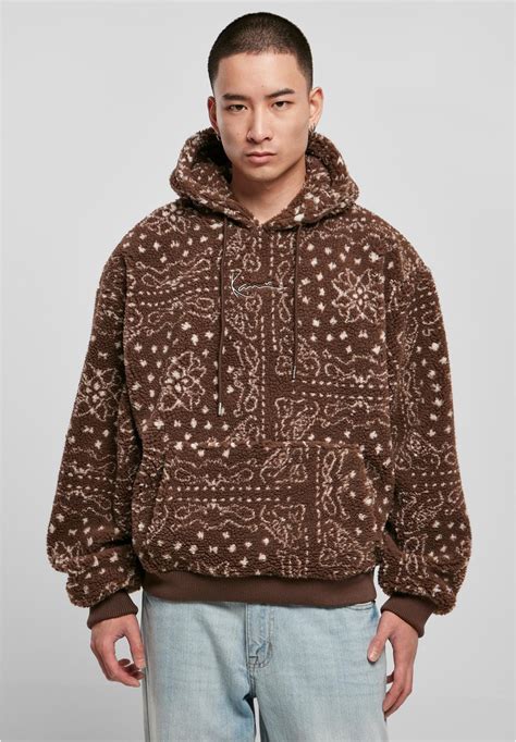 Karl Kani METAL SIGNATURE PAISLEY OS - Kapuzenpullover - brown/white ...