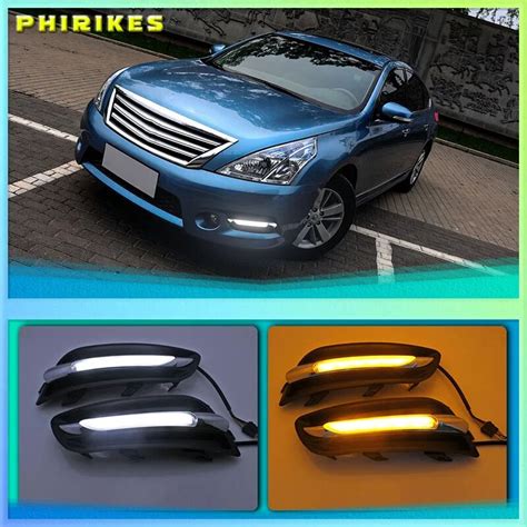 1 Pair 12V Car Front LED Drl Daytime Running Light For Nissan Teana J32