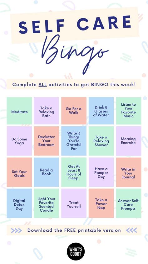 Self Care Bingo 2024 10 Free Printable Cards Mental Health Activities Mental Health