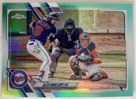 Alex Kirilloff Topps Chrome Aqua Refractor Rc Rookie Mn