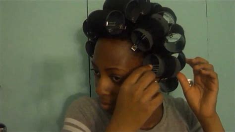 Natural Hair Roller Set Youtube