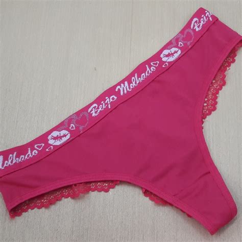 Calcinha Elástico Exposto e Renda Lingerie BR Atacado
