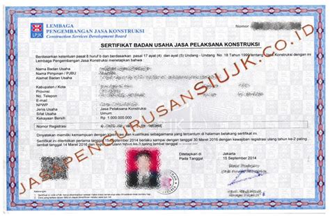 Jasa Pembuatan Sbu Sertifikat Badan Usaha Bintang Konsultan