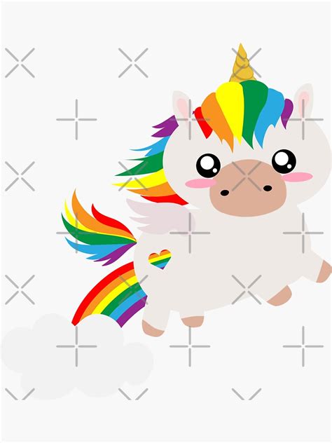 Rainbow Cute Unicorn Gay Sticker For Sale By Yessebel Redbubble
