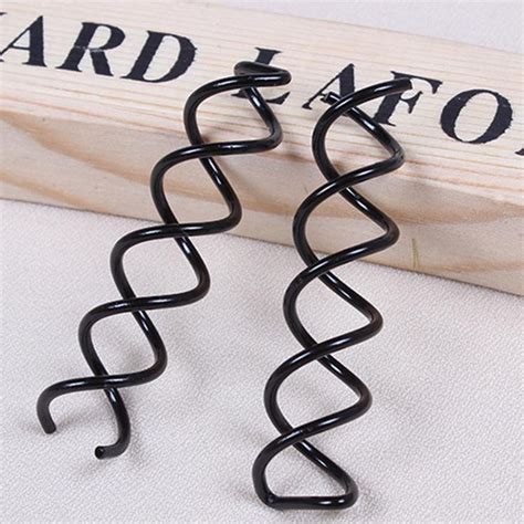 Visit To Buy 2pcs Hair Pins Black Spiral Spin Screw Clip Styling