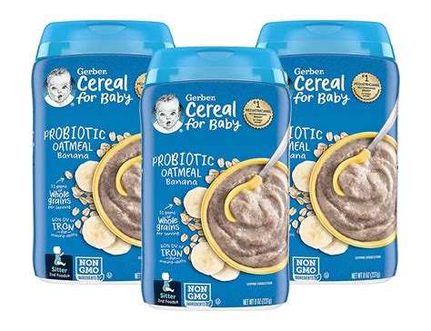 Amazon Gerber Cereal For Baby Nd Foods Cereal Probiotic Oatmeal