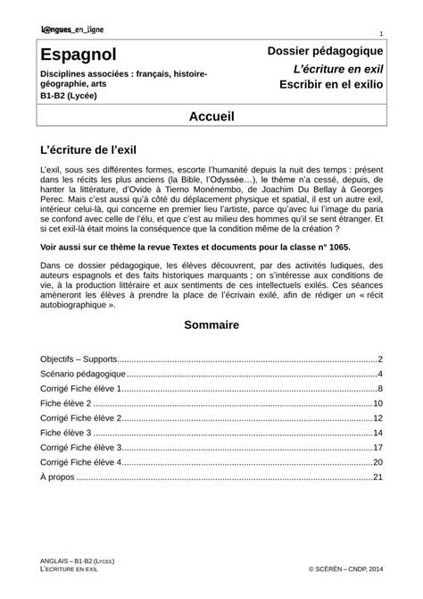 PDF 1 Espagnol Le réseau de création et Grammaire les temps