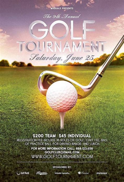 Golf Tournament Flyer Template Publisher