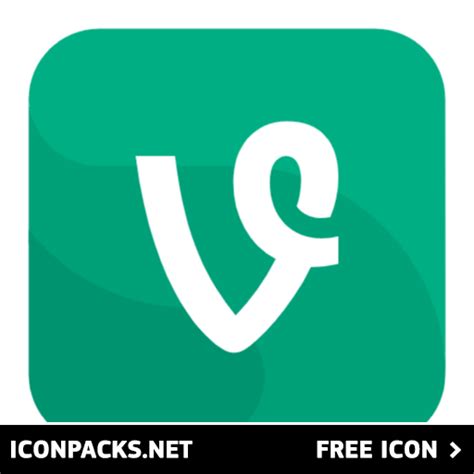 Free Vine Square Green Logo SVG, PNG Icon, Symbol. Download Image.