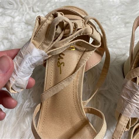 Lulus Shoes Lulus Suede Lace Up Heels Light Nude Size Poshmark