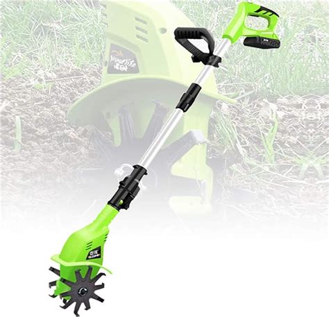 Ddll Cordless Rotavator Garden Tiller Rotavators With 4000mah Rechargeable Battery And Charger