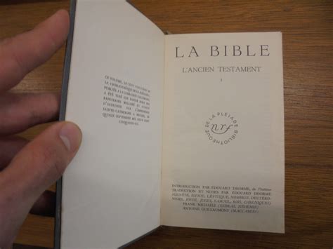 La Bible L ancien testament Tome 1 Genèse Exode Lévitique Nombres