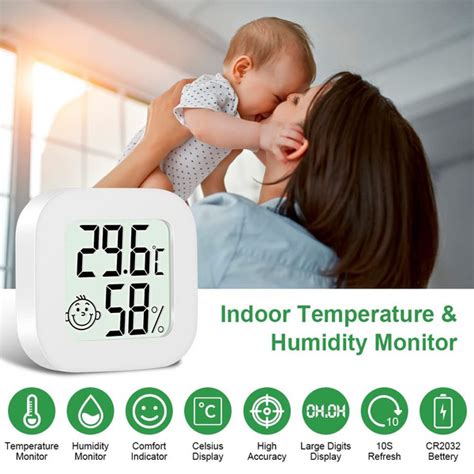 Мини-термометр с ЖК-дисплеем для детской комнаты, гостиной, офиса ...