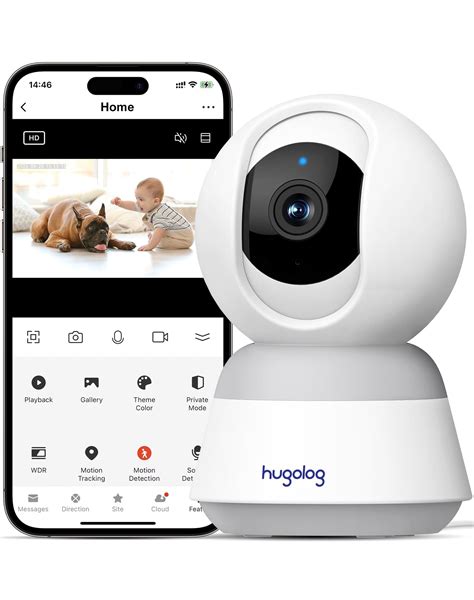 Hugolog K Mp Indoor Pan Tilt Security Camera With Auto Focus Ideal