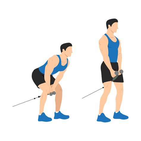 man  cable pull throughs exercise flat vector illustration