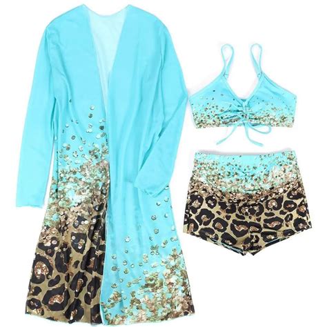 Three Piece Swimsuit Stylish Piece High Waist Bikini Set For Women Printed Swimsuit Sling Bra