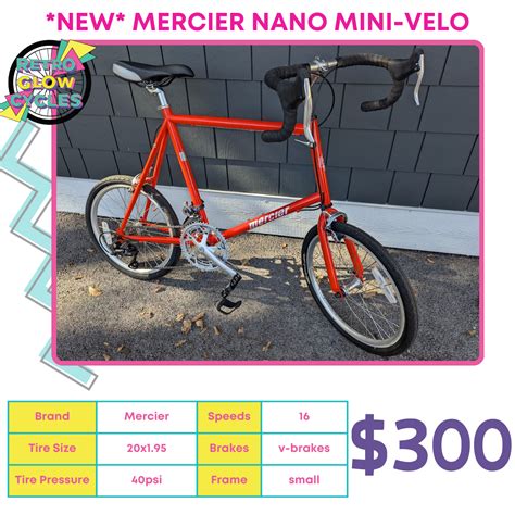 mercier nano mini velo retro glow cycles