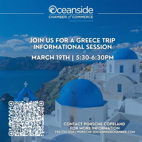 Chamber Trip Best Of Greece Informational Session 928 N Coast Hwy