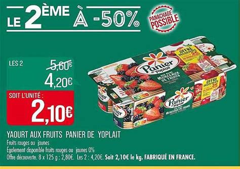 Promo Yaourt Aux Fruits Panier De Yoplait Chez Match Icatalogue Fr