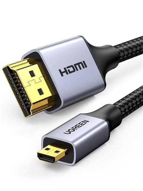 UGREEN Micro HDMI Kabel till HDMI Nylon med UHD 4K 3D ARC Som Stöds